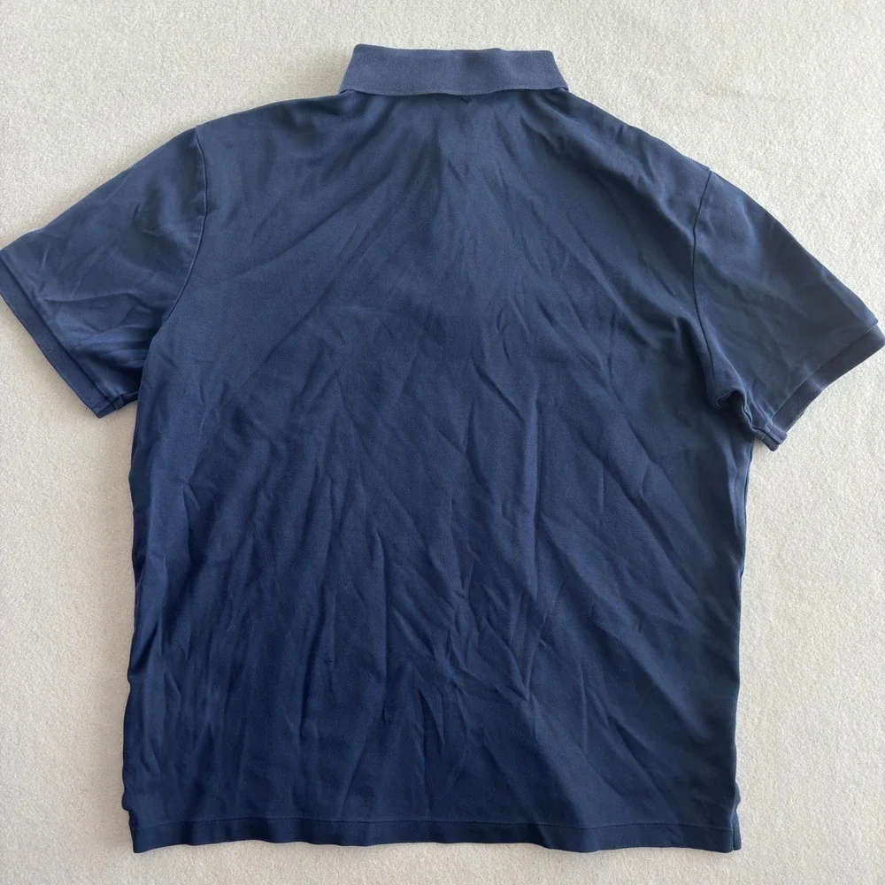 Polo Ralph Lauren Mens Classic Fit Navy Blue Cotton Short Sleeve Polo Shirt M